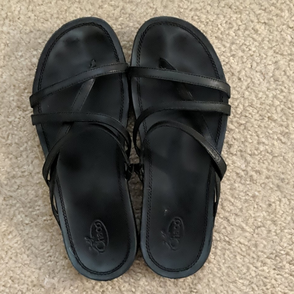 Chacos black leather sandal